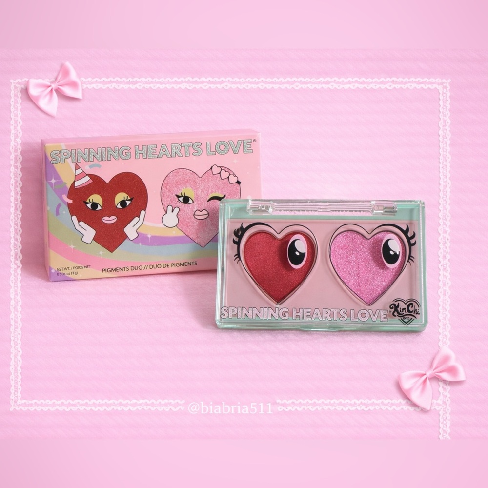 KimChi Chic Beauty Spinning Hearts Love Pigments Duo in Cherry Pop
